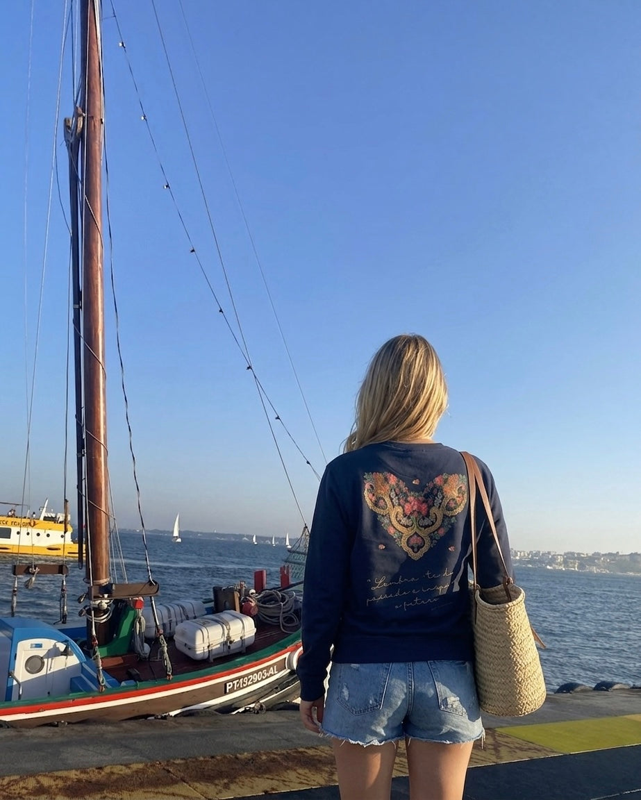 Sweatshirt Viana Lavradeira - Foulard marine