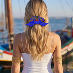 Chouchou Viana Lavradeira - Foulard bleu roi